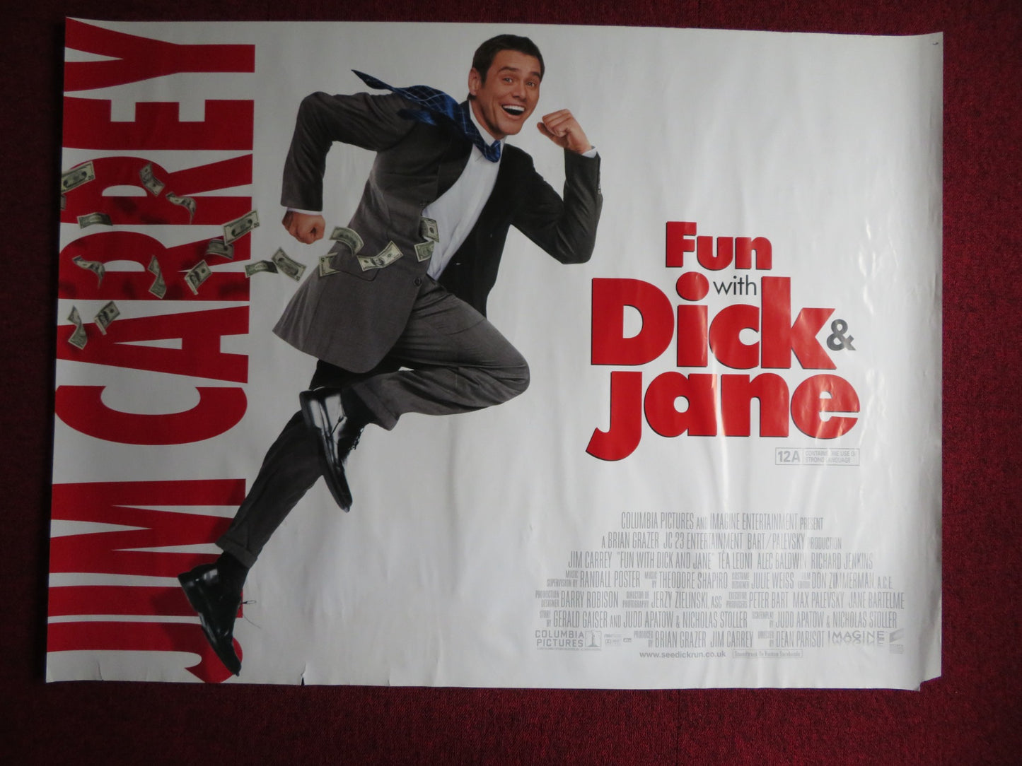 FUN WITH DICK AND JANE UK QUAD (30"x 40") ROLLED POSTER JIM CARREY LEONI 2005