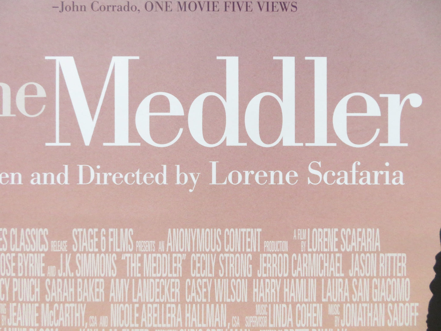 THE MEDDLER UK QUAD (30"x 40") ROLLED POSTER SUSAN SARANDON ROSE BYRNE 2015