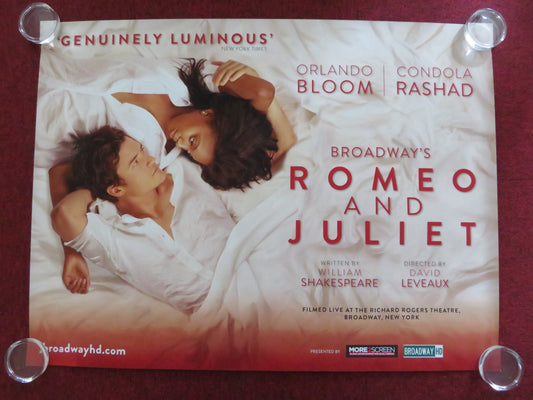 ROMEO AND JULIET UK QUAD ROLLED POSTER ORLANDO BLOOM CONDOLA RASHAD 2014