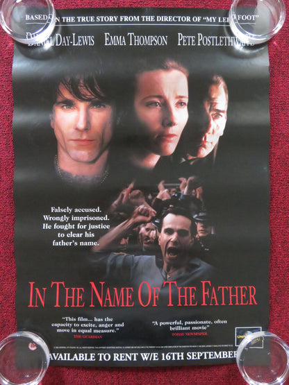 IN THE NAME OF THE FATHER VHS VIDEO POSTER DANIEL DAY-LEWIS EMMA THOMPSON 1993