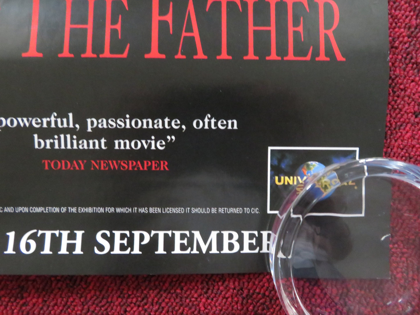 IN THE NAME OF THE FATHER VHS VIDEO POSTER DANIEL DAY-LEWIS EMMA THOMPSON 1993