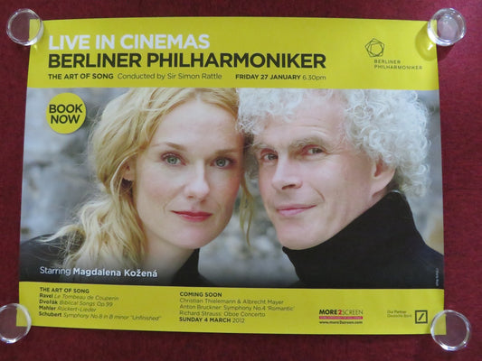 BERLINER PHILHARMONIKA: THE ART OF SONG UK QUAD ROLLED POSTER 2012