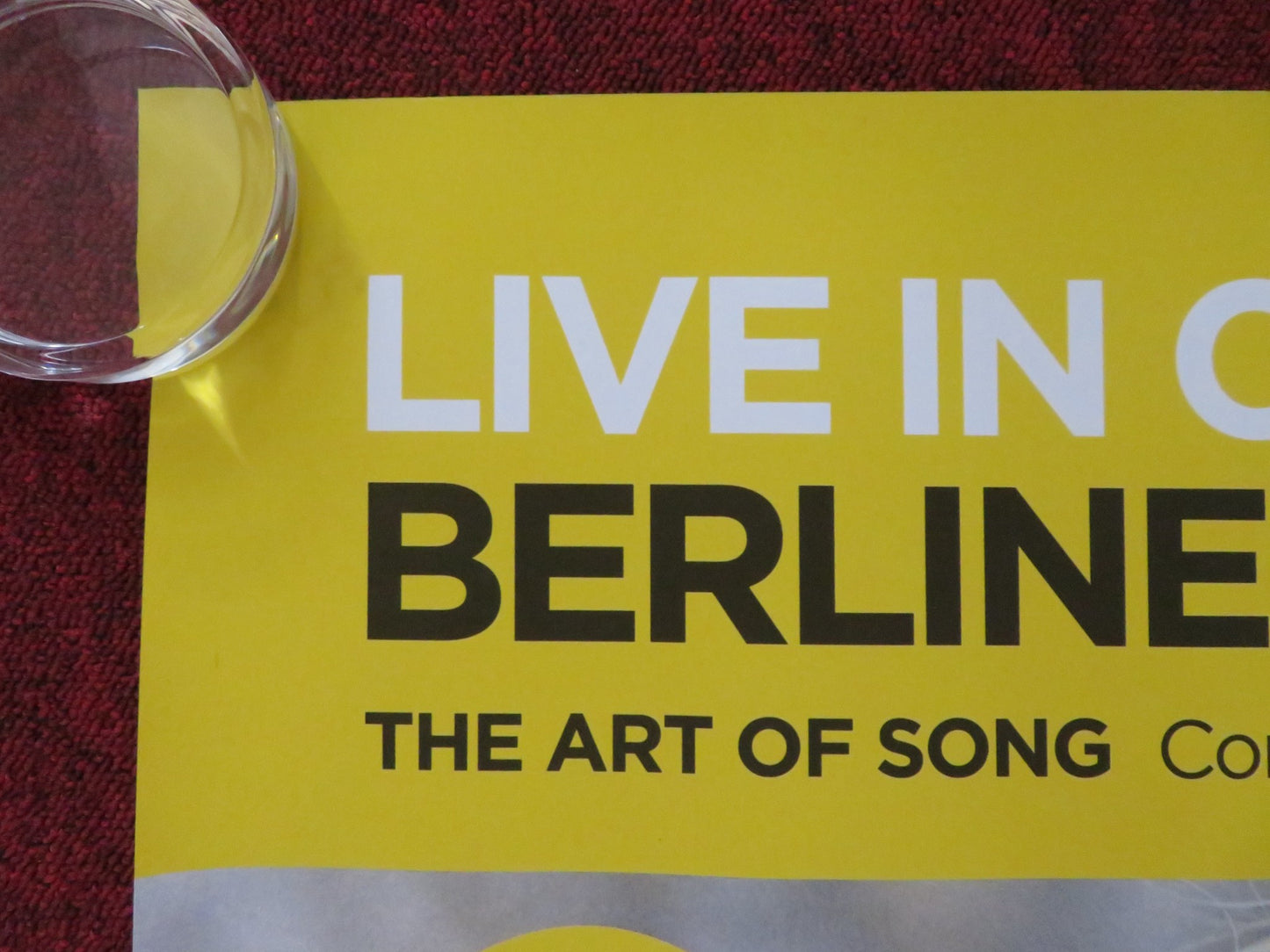 BERLINER PHILHARMONIKA: THE ART OF SONG UK QUAD ROLLED POSTER 2012