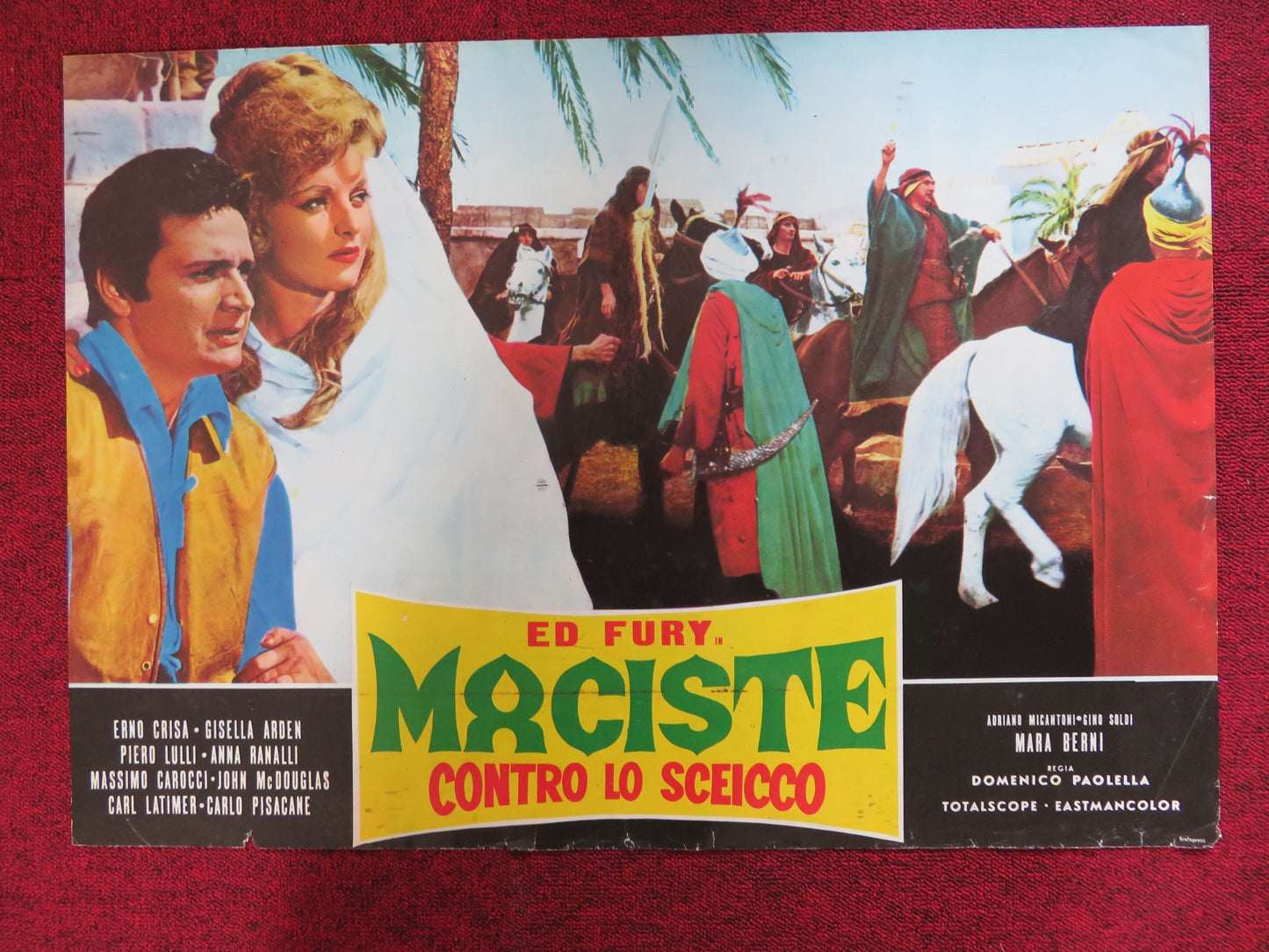 MACISTE CONTRO LO SCEICCO ITALIAN FOTOBUSTA POSTER ED FURY ERNO CRISA 1962