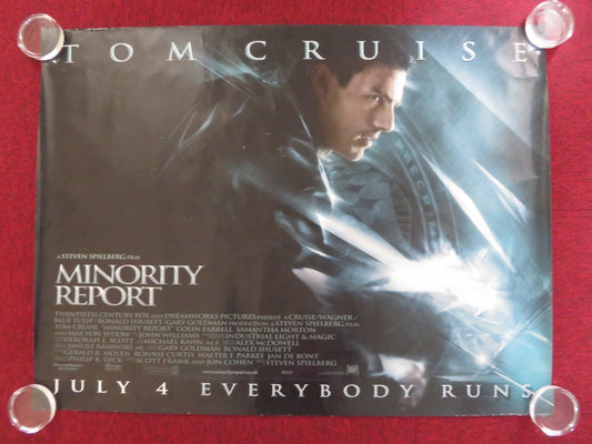 MINORITY REPORT UK QUAD ROLLED POSTER TOM CRUISE MAX VON SYDOW 2002