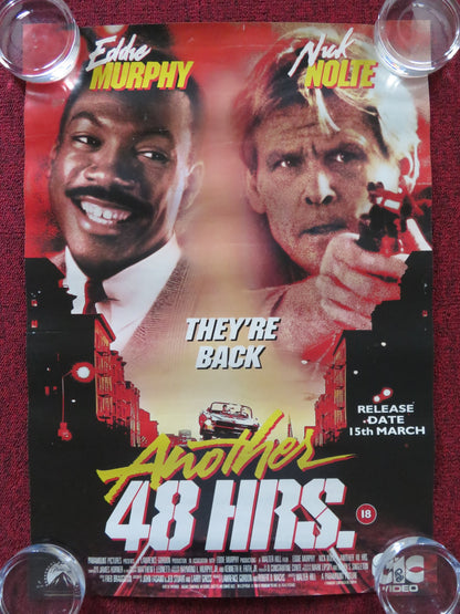 ANOTHER 48 HRS VHS VIDEO POSTER EDDIE MURPHY NICK NOLT 1990