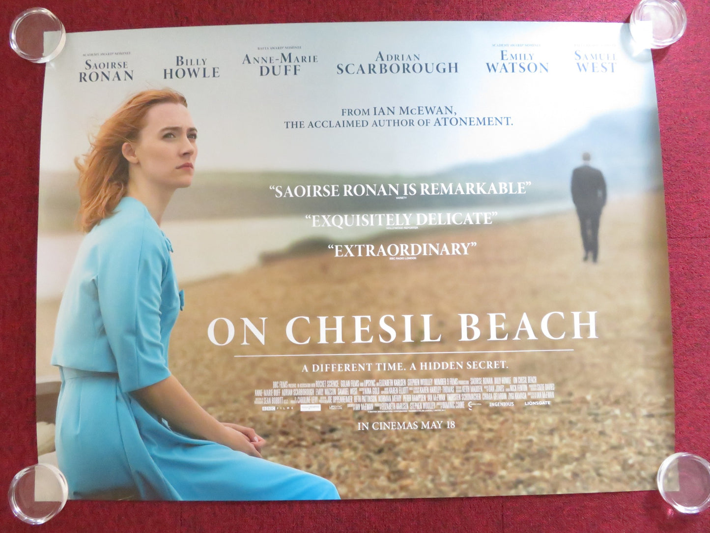 ON CHESIL BEACH UK QUAD (30"x 40") ROLLED POSTER SAOIRSE RONAN BILLY HOWLE 2017