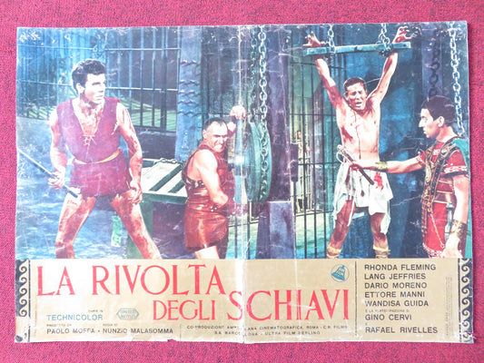 REVOLT OF THE SLAVES - D ITALIAN FOTOBUSTA POSTER R. FLEMING LANG JEFFRIES 1960