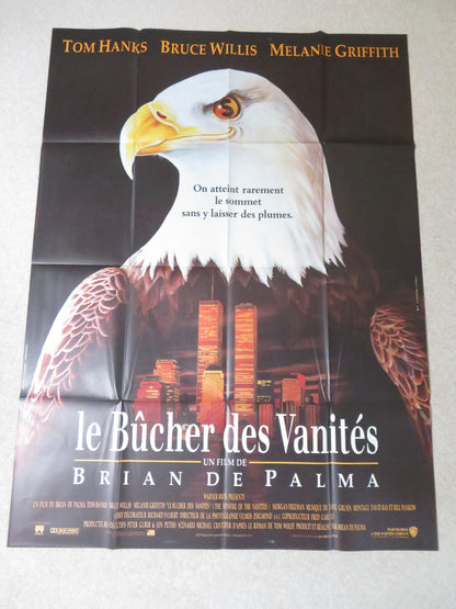 BONFIRE OF THE VANITIES FRENCH GRANDE POSTER TOM HANKS BRUCE WILLIS 1990