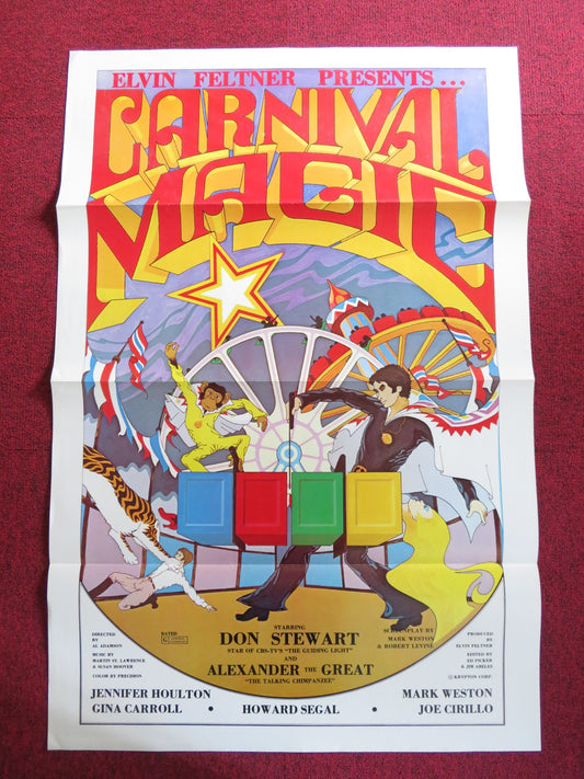 CARNIVAL MAGIC US TRI FOLDED ONE SHEET ROLLED POSTER DON STEWART R. CARROL 1983