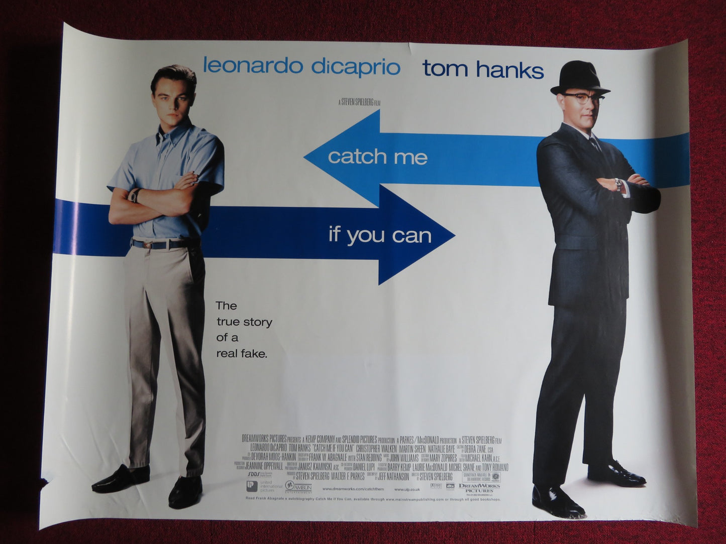 CATCH ME IF YOU CAN UK QUAD (30"x 40") ROLLED POSTER LEONARDO DI CAPRIO 2002