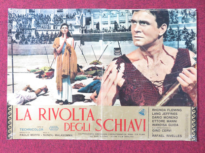 REVOLT OF THE SLAVES - E ITALIAN FOTOBUSTA POSTER R. FLEMING LANG JEFFRIES 1960