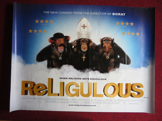 RELIGULOUS UK QUAD (30"x 40") ROLLED POSTER BILL MAHER TAL BACHMAN 2008