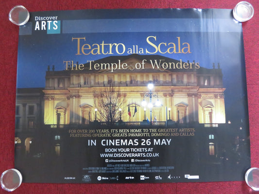 TEATRO ALLA SCALA: THE TEMPLE OF WONDERS UK QUAD (30"x 40") ROLLED POSTER 2015