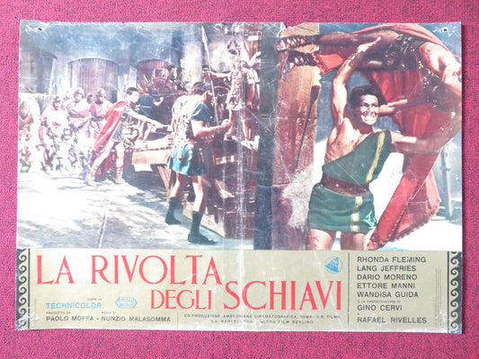 REVOLT OF THE SLAVES - F ITALIAN FOTOBUSTA POSTER R. FLEMING LANG JEFFRIES 1960