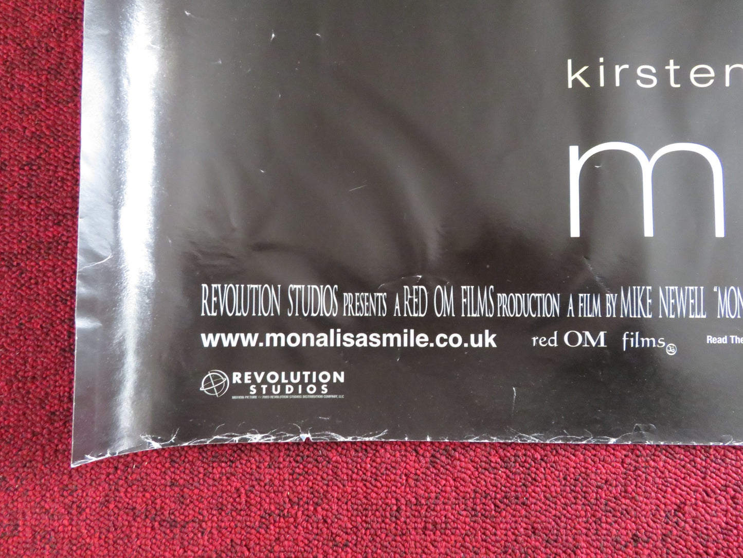 MONA LISA SMILE UK QUAD (30"x 40") ROLLED POSTER JULIA ROBERTS K DUNST 2003