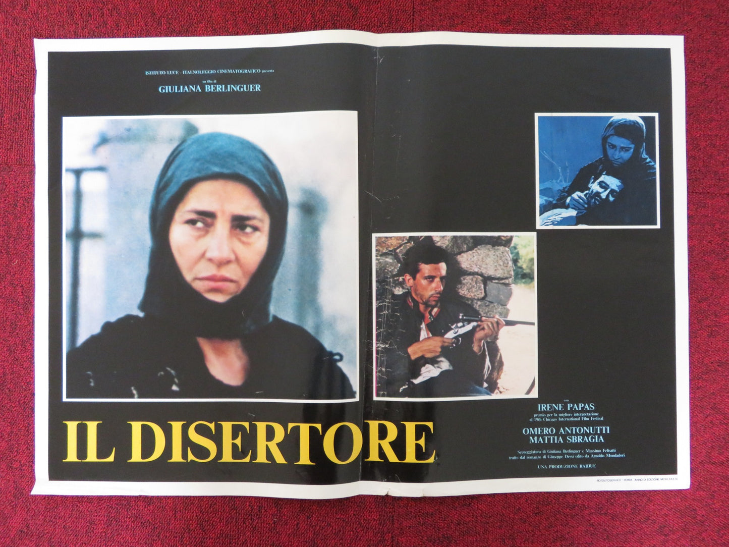 IL DISERTORE - A ITALIAN FOTOBUSTA POSTER OMERO ANTONUTTI ISELLA ORCHIS 1983