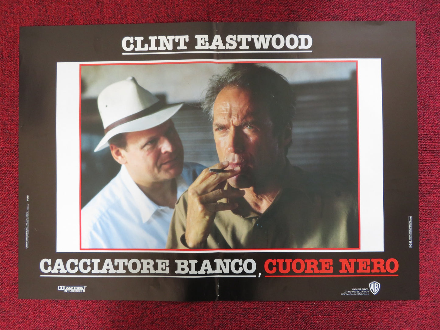 WHITE HUNTER BLACK HEART - A ITALIAN FOTOBUSTA POSTER CLINT EASTWOOD 1990