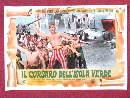 CRIMSON PIRATE-B ITALIAN FOTOBUSTA POSTER BURT LANCASTER NICK CRAVAT 1952R