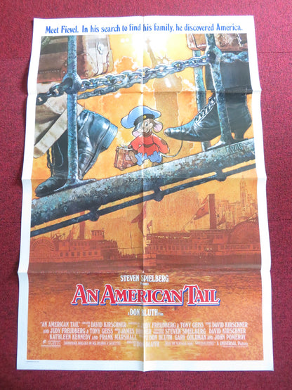 AN AMERICAN TAIL - A FOLDED US ONE SHEET POSTER ERICA YOHN NEHEMIAH PERSOFF 1986