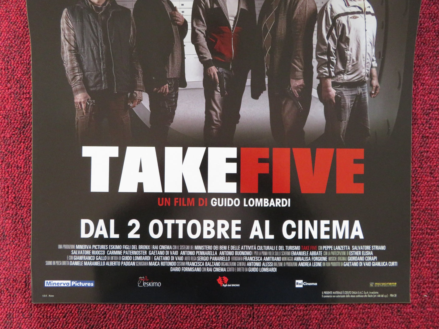 TAKE FIVE ITALIAN LOCANDINA POSTER PEPPE LANZETTA SALVATORE RUOCCO 2013