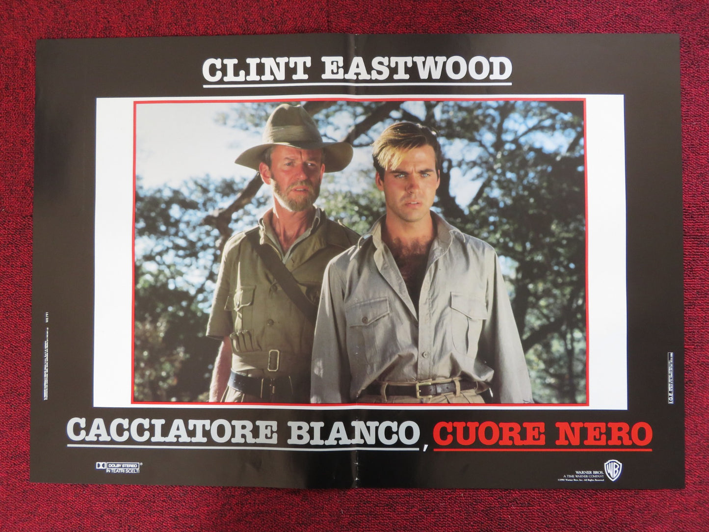 WHITE HUNTER BLACK HEART - B ITALIAN FOTOBUSTA POSTER CLINT EASTWOOD 1990