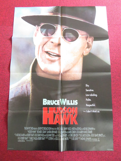 HUDSON HAWK- B FOLDED US ONE SHEET POSTER BRUCE WILLIS ANDIE MACDOWELL 1991