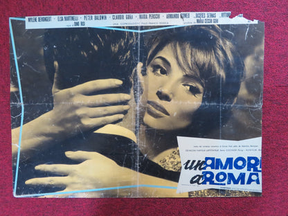 UN AMORE A ROMA - D ITALIAN FOTOBUSTA POSTER MYLENE DEMONGEOT MARTINELLI 1960