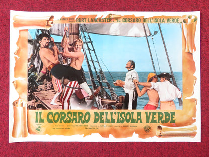 CRIMSON PIRATE-D ITALIAN FOTOBUSTA POSTER BURT LANCASTER NICK CRAVAT 1952R