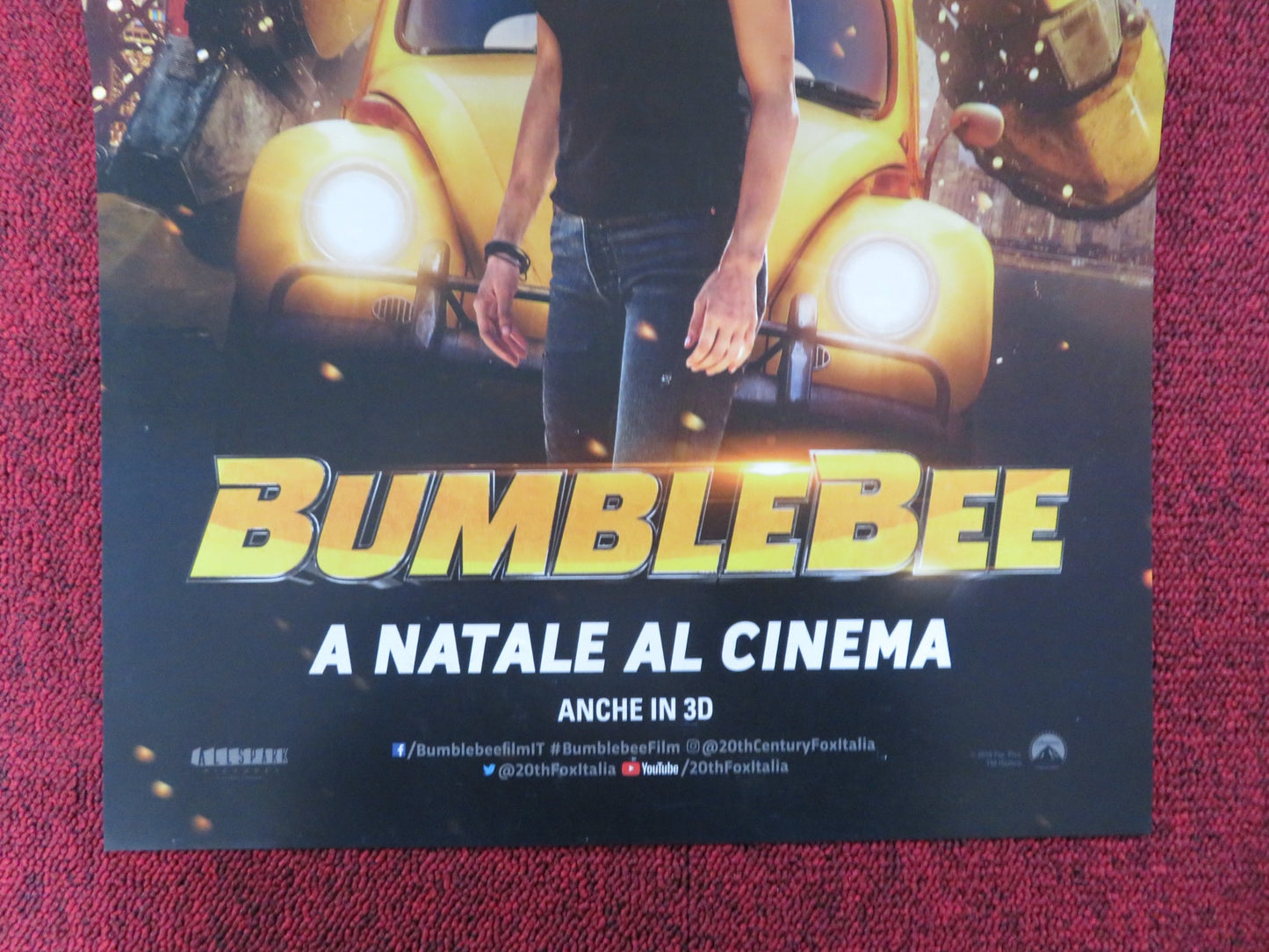 BUMBLEBEE ITALIAN LOCANDINA POSTER TRANSFORMERS HAILEE STEINFELD JOHN CENA 2018