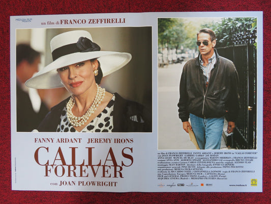 CALLAS FOREVER - C ITALIAN FOTOBUSTA POSTER FANNY ARDANT JEREMY IRONS 1990