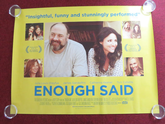 ENOUGH SAID UK QUAD (30"x 40") ROLLED POSTER JAMES GANDOLFINI TONI COLLETTE 2013