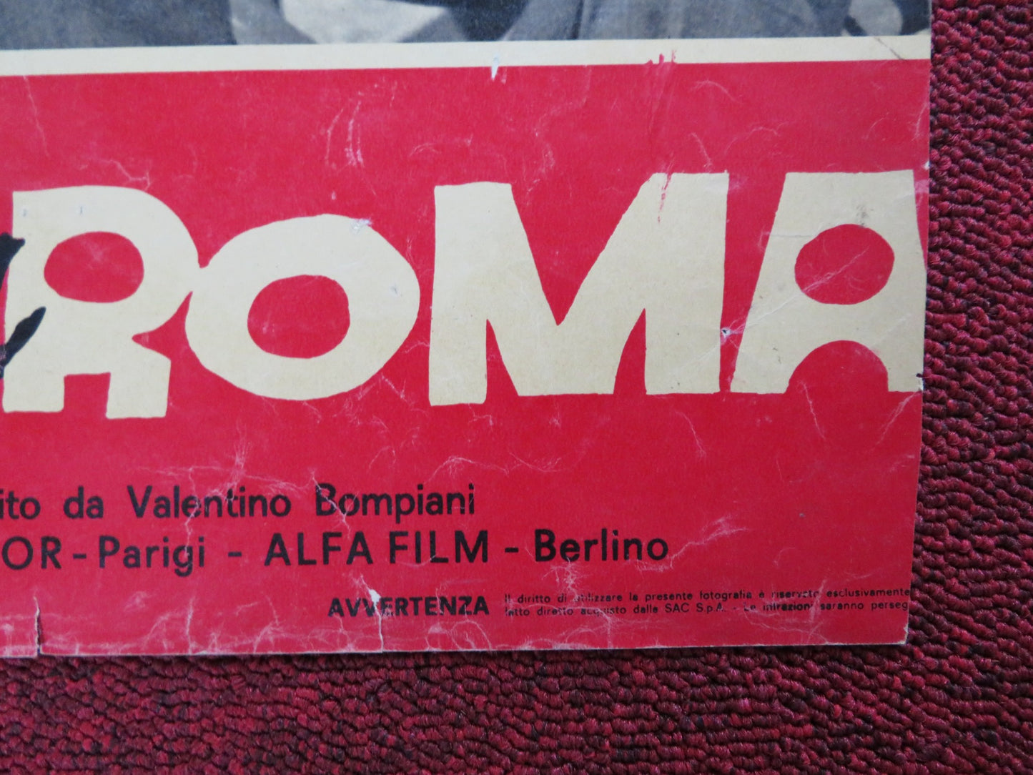 UN AMORE A ROMA - E ITALIAN FOTOBUSTA POSTER MYLENE DEMONGEOT MARTINELLI 1960