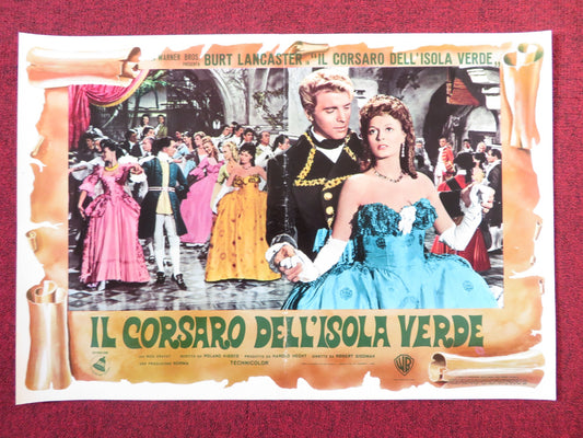 CRIMSON PIRATE - F ITALIAN FOTOBUSTA POSTER BURT LANCASTER NICK CRAVAT 1952R