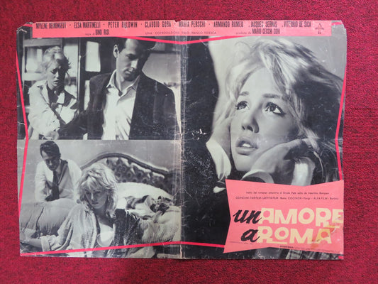 UN AMORE A ROMA - F ITALIAN FOTOBUSTA POSTER MYLENE DEMONGEOT MARTINELLI 1960