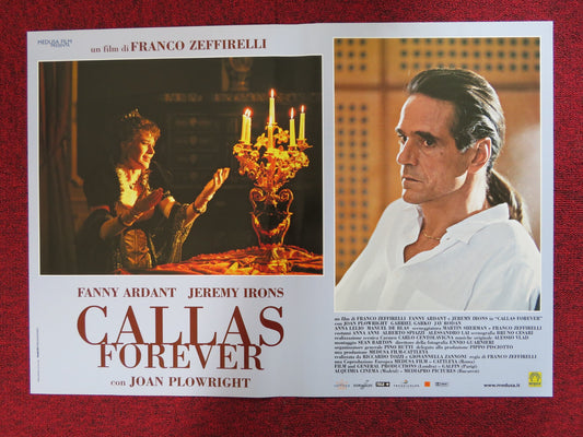 CALLAS FOREVER - F ITALIAN FOTOBUSTA POSTER FANNY ARDANT JEREMY IRONS 1990