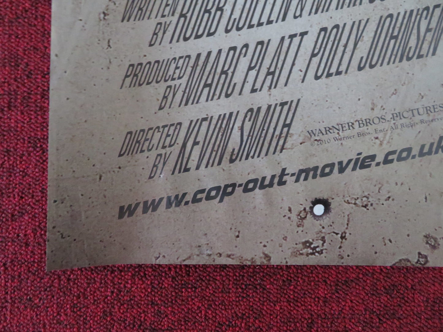 COP OUT UK QUAD (30"x 40") ROLLED POSTER BRUCE WILLIS TRACY MORGAN 2010