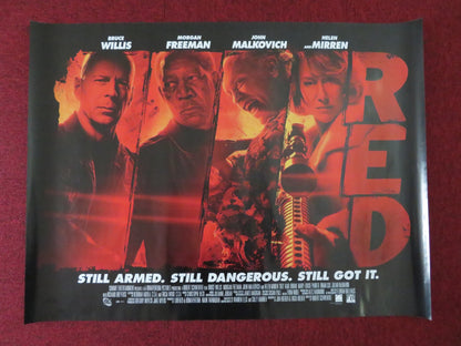 RED UK QUAD (30"x 40") ROLLED POSTER BRUCE WILLIS MORGAN FREEMAN 2010