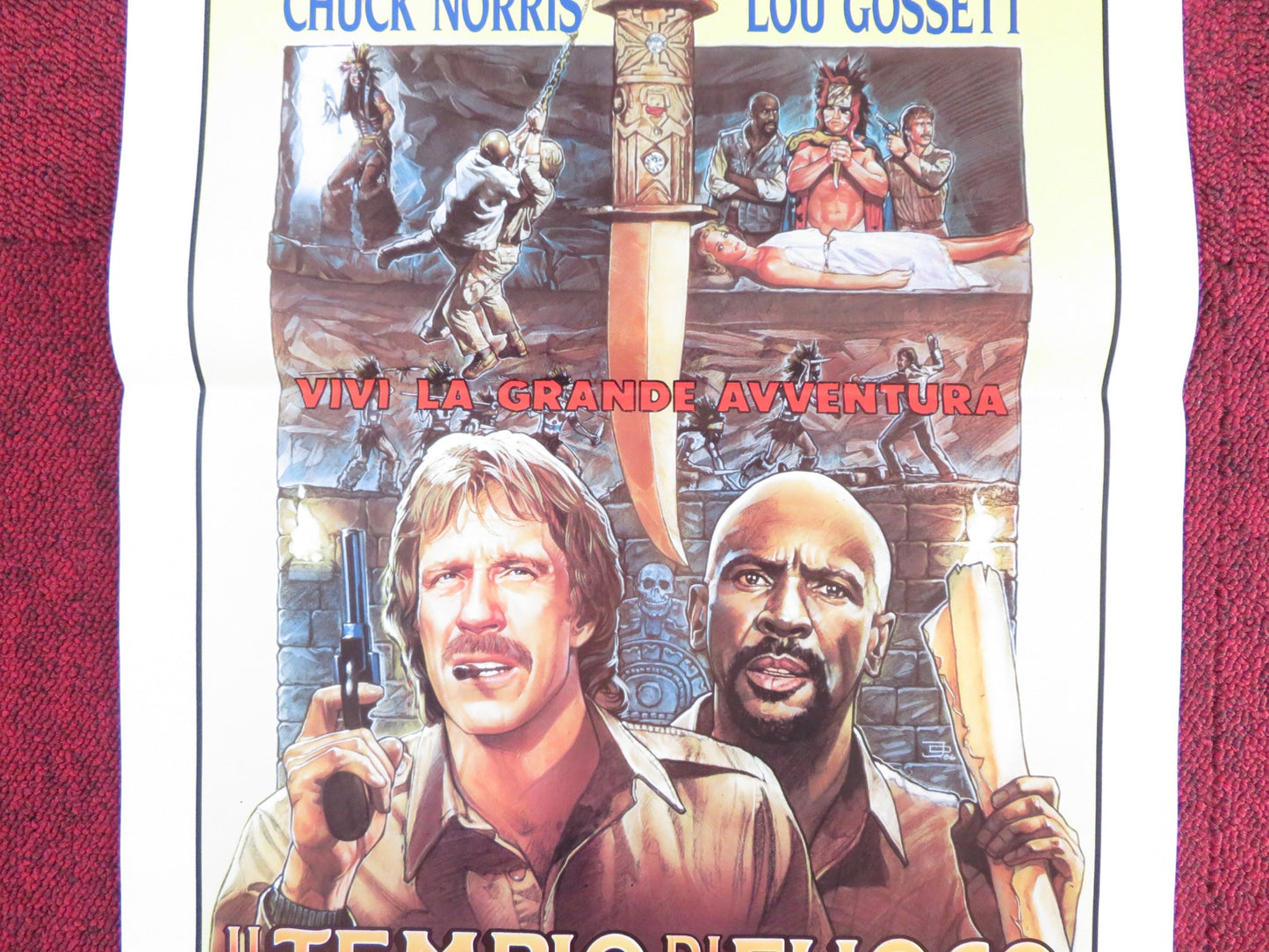 FIREWALKER ITALIAN LOCANDINA POSTER CANNON CHUCK NORRIS LOU GOSSETT 1986