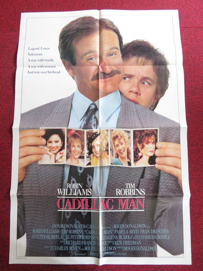 CADILLAC MAN - B FOLDED US ONE SHEET POSTER ROBIN WILLIAMS TIM ROBBINS 1990