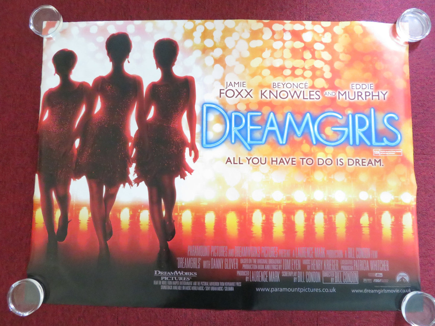 DREAMGIRLS UK QUAD (30"x 40") ROLLED POSTER JAMIE FOXX BEYONCE KNOWLES 2006