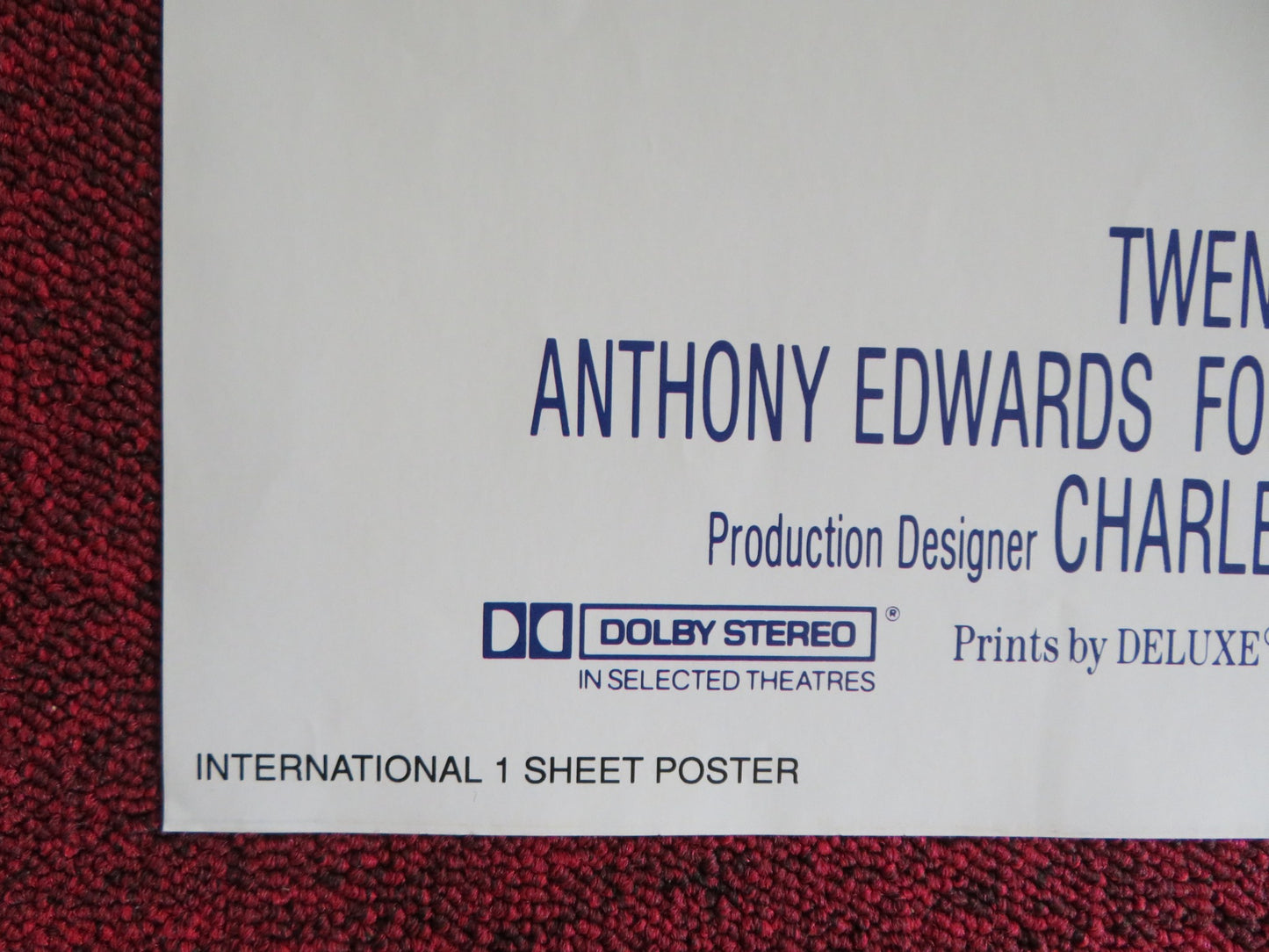 DOWNTOWN FOLDED US ONE SHEET POSTER ANTHONY EDWARDS FOREST WHITAKER 1990