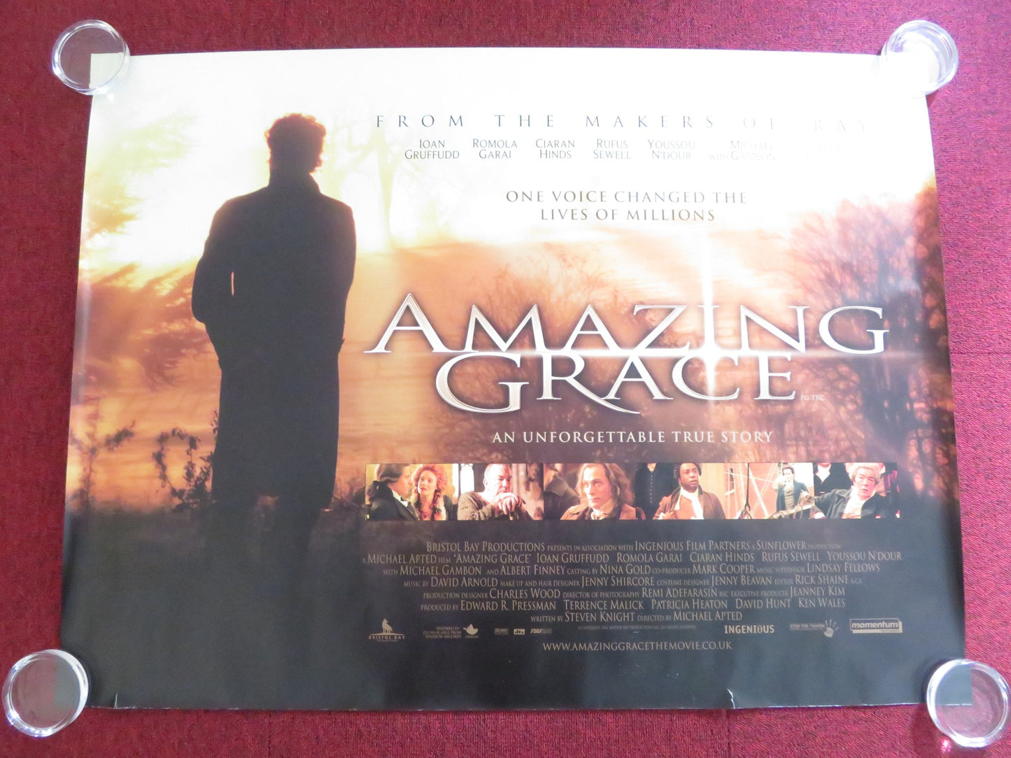 AMAZING GRACE UK QUAD (30"x 40") ROLLED POSTER IOAN GRUFFUDD ALBERT FINNEY 2006