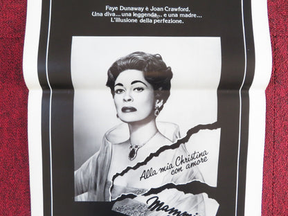 MOMMIE DEAREST ITALIAN LOCANDINA POSTER JOAN CRAWFORD (BIO) FAYE DUNAWAY 1981