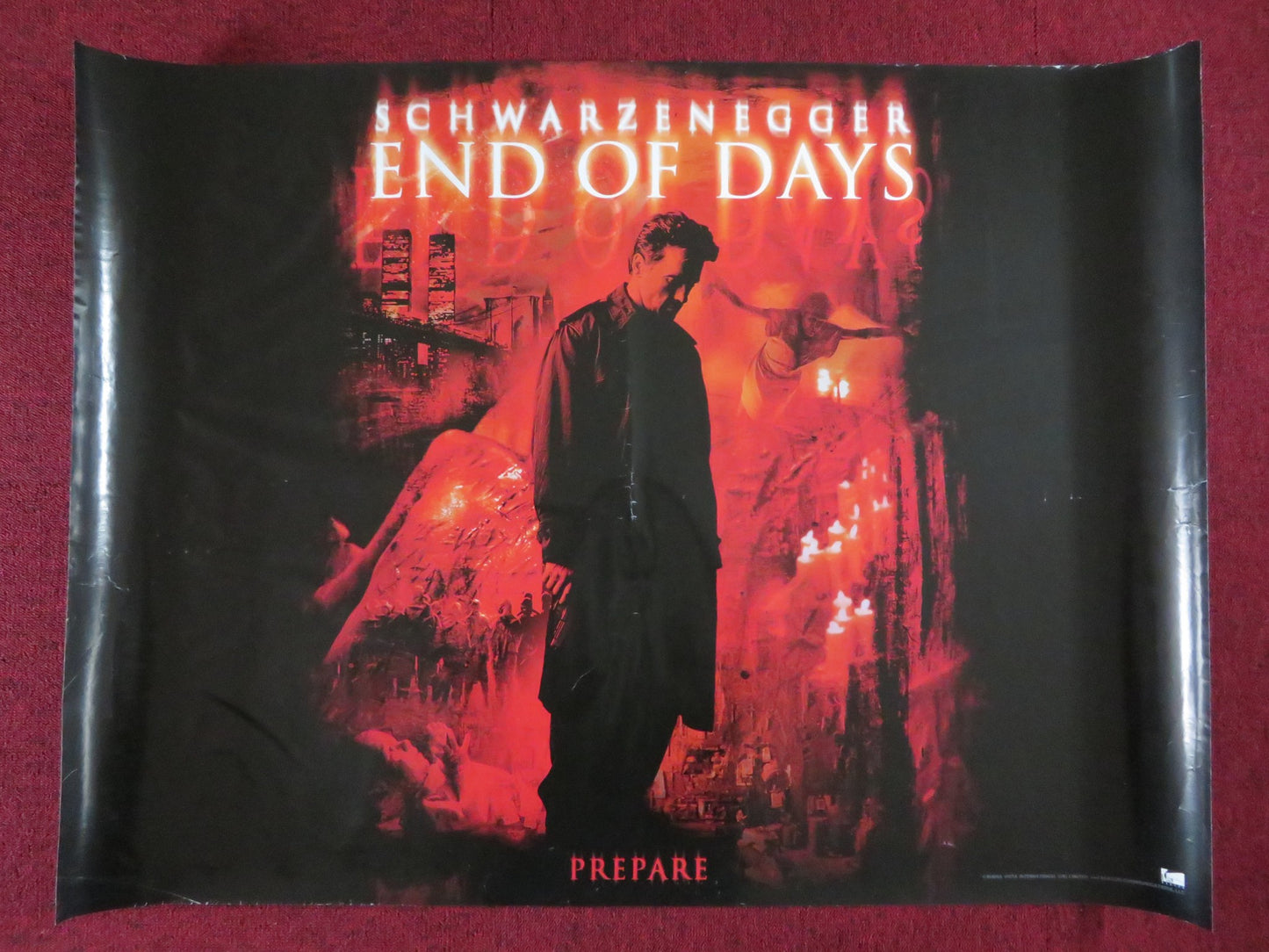 END OF DAYS UK QUAD (30"x 40") ROLLED POSTER ARNOLD SCHWARZENEGGER BYRNE 1999