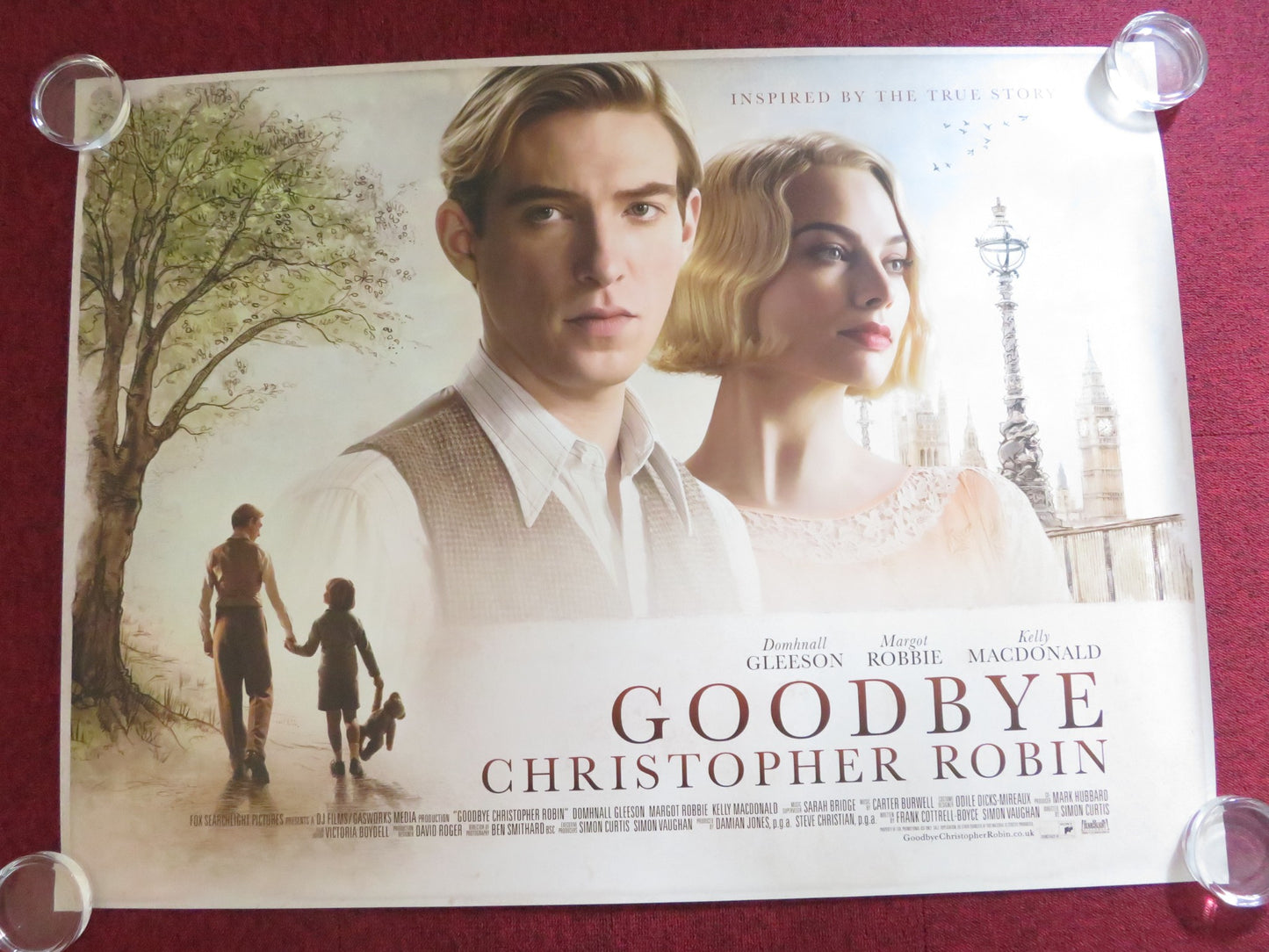 GOODBYE CHRISTOPHER ROBIN UK QUAD (30"x 40") ROLLED POSTER DOMHNALL GLEESON 2017