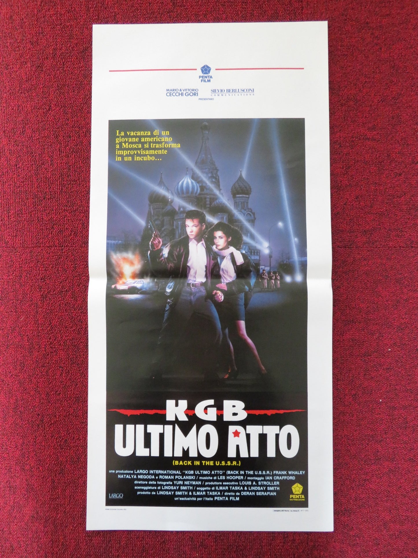 KGB ULTIMO ATTO ITALIAN LOCANDINA POSTER FRANK WHALEY NATALYA NEGODA 1992