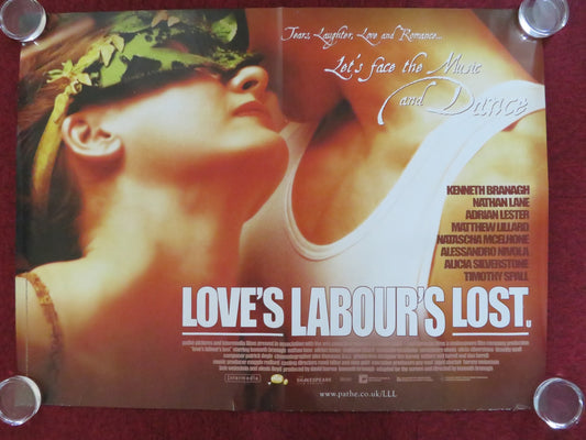 LOVE'S LABOUR'S LOST UK QUAD ROLLED POSTER KENNETH BRANAGH A. NIVOLA 2000