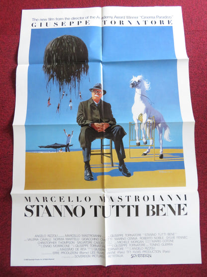 STANNO TUTTI BENE FOLDED US ONE SHEET POSTER MARCELLO MASTROIANNI M. MORGAN 1990