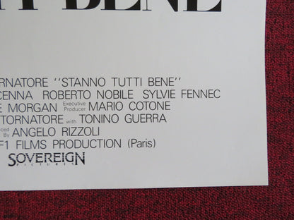 STANNO TUTTI BENE FOLDED US ONE SHEET POSTER MARCELLO MASTROIANNI M. MORGAN 1990